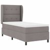 vidaXL Lit &agrave; ressorts avec matelas Taupe 80 x 200 cm tissu