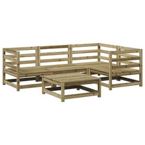vidaXL Salon de jardin 5 pcs bois de pin impr&eacute;gn&eacute;