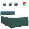 vidaXL Sommier &agrave; lattes de lit et matelas Vert fonc&eacute; 140x200cm Velours