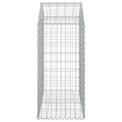 vidaXL Panier de gabions arqué 100x50x100/120 cm Fer galvanisé