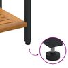 vidaXL Table de jardin avec stockage Naturel et noir 80 x 35 x 75 cm