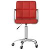 vidaXL Chaise pivotante &agrave; d&icirc;ner Rouge bordeaux Similicuir