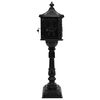 vidaXL Bo&icirc;te aux Lettres Debout avec porte Noir 42,5 x 29,5 x 117 cm