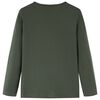 T-shirt enfants &agrave; manches longues kaki 140
