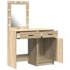 vidaXL Table de Toilette avec tiroir 2 pcs Marron 50 x 41 x 135 cm