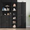 vidaXL Buffet haut noir 40x41x185 cm bois d'ing&eacute;nierie