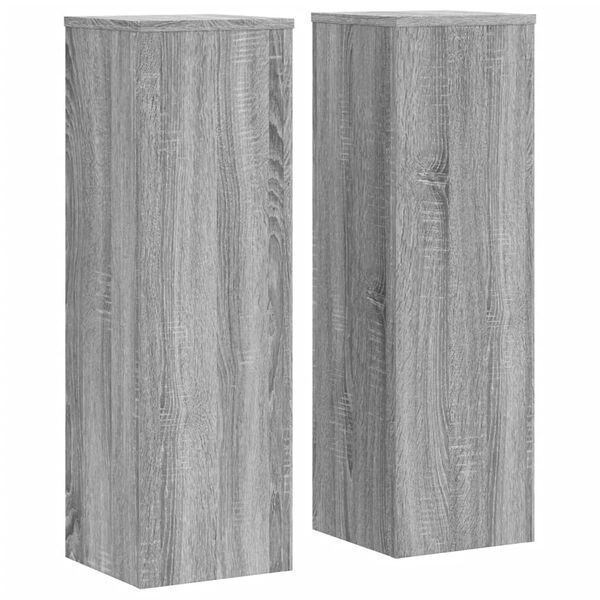 vidaXL Supports pour plantes 2 pcs sonoma gris bois d'ing&eacute;nierie