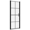 vidaXL Porte de douche Verre tremp&eacute; 81x195 cm Noir