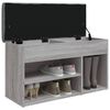 vidaXL Banc &agrave; chaussures sonoma gris 82x32x45,5 cm bois d'ing&eacute;nierie