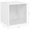 vidaXL Ensemble de meubles TV 4 pcs Blanc Bois d'ing&eacute;nierie