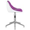 vidaXL Chaise de bureau pivotante Violet et blanc Similicuir