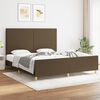 vidaXL Cadre de lit sans matelas marron fonc&eacute; 180x200 cm tissu