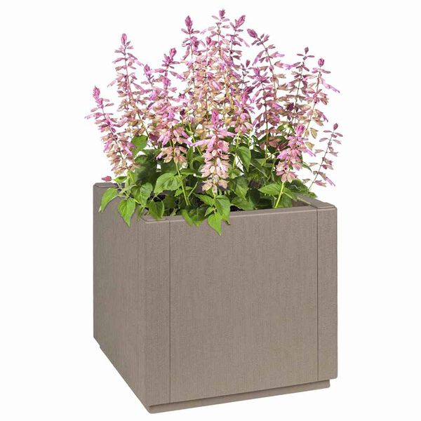vidaXL Cache-pot de jardin Gris 36 x 36 x 35 cm Polypropylène