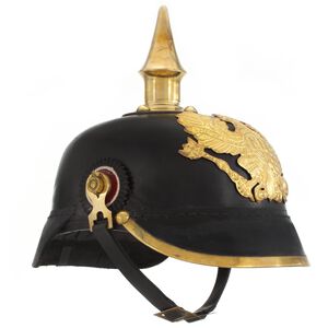 vidaXL Casque prussien allemand antique pour GN Noir Acier