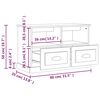 vidaXL Meuble TV sonoma gris 80x35x50 cm bois d'ing&eacute;nierie