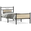 vidaXL Cadre de lit sans matelas ch&ecirc;ne sonoma 75x190 cm
