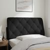 vidaXL Coussin de t&ecirc;te de lit noir 100 cm velours