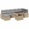 vidaXL Ensemble de canap&eacute; de jardin 8 pc Beige et Gris clair polyrotin