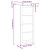 vidaXL Porte coulissante ORKDAL Marron 86 x 211 cm Pin massif