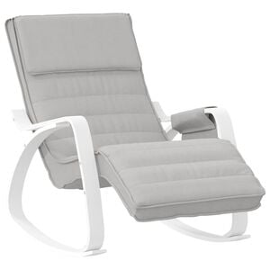 vidaXL Chaise &agrave; bascule Gris clair Tissu