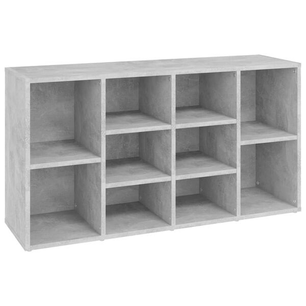 vidaXL Banc &agrave; chaussures Gris b&eacute;ton 103x30x55 cm Bois d&rsquo;ing&eacute;nierie