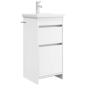 vidaXL Meuble de salle de bain avec &eacute;vier Blanc 42 x 40 x 84,5 cm