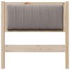 vidaXL T&ecirc;te de lit capitonn&eacute;e avec t&ecirc;te de lit Marron 80 cm Pin massif