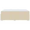 vidaXL Cadre de lit avec matelas Cr&egrave;me 160 x 200 cm tissu