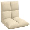vidaXL Fauteuil de sol ajustable Cr&egrave;me Tissu