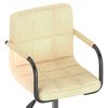 vidaXL Chaises pivotantes &agrave; manger lot de 4 cr&egrave;me velours