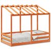 vidaXL Lit pour enfants sans matelas cire marron 70x140 cm pin massif
