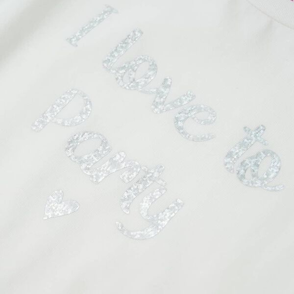 T-shirt enfants avec manches &agrave; volants blanc 128