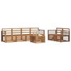 vidaXL Ensembles de canap&eacute;s 7 pcs Naturel Bois d'Acacia Massif