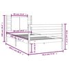 vidaXL Cadre de lit sans matelas 90x200 cm bois de pin massif
