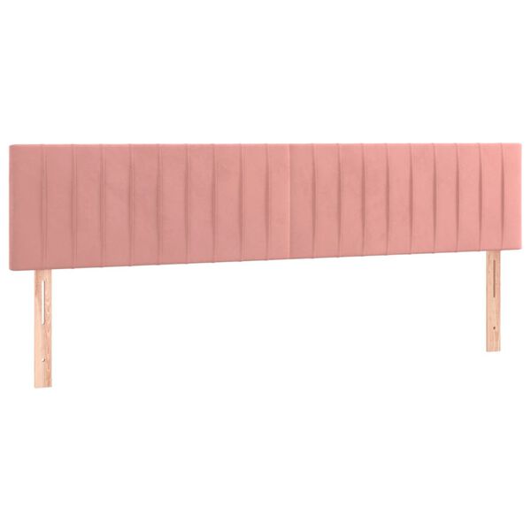 vidaXL T&ecirc;te de lit &agrave; LED Rose 180x5x78/88 cm Velours