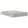 vidaXL Cadre de lit avec rangement Gris b&eacute;ton 160 cm Bois d'ing&eacute;nierie