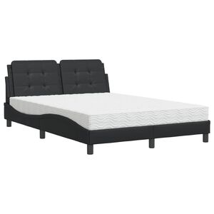 vidaXL Cadre de lit sans matelas Zadar noir 140x200 cm similicuir