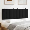 vidaXL Coussin de t&ecirc;te de lit Hanko noir 140 cm tissu