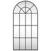 vidaXL Miroir mural noir 50x100 cm arche fer