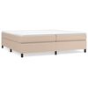 vidaXL Sommier &agrave; lattes de lit avec matelas Cappuccino 200x200 cm