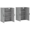 vidaXL Armoires murales 2 pcs gris béton 69,5x34x90 cm