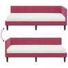 vidaXL Cadre de lit d'angle avec matelas 2 pcs Vert Velours