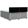 vidaXL Sommier &agrave; lattes de lit avec matelas Gris clair 200x200cm Tissu