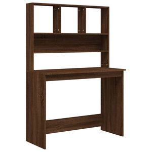 vidaXL Bureau et &eacute;tag&egrave;res Ch&ecirc;ne marron 102x45x148 cm Bois d'ing&eacute;nierie