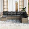 vidaXL Ensemble de canap&eacute; de jardin avec coussin 8 pcs Gris Poly rotin