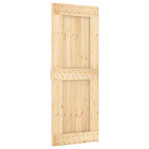vidaXL Porte coulissante NARVIK Naturel et noir 80 x 210 cm (152,5 cm)