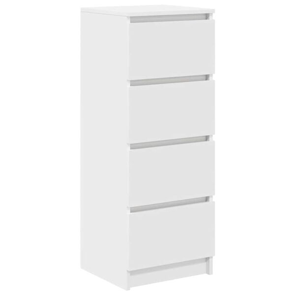 vidaXL Buffet blanc 37,5x35x99 cm bois d'ing&eacute;nierie