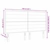 vidaXL T&ecirc;te de lit LED avec des lumi&egrave;res &agrave; LED Noir 160 cm Polyester