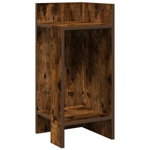 vidaXL Table d'appoint avec &eacute;tag&egrave;re ch&ecirc;ne fum&eacute; 25,5x27x60 cm