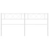 vidaXL T&ecirc;te de lit de remplacement m&eacute;tal blanc 193 cm